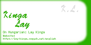 kinga lay business card